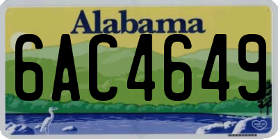 AL license plate 6AC4649