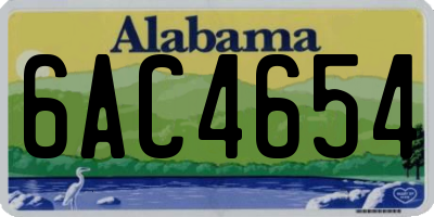 AL license plate 6AC4654
