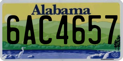 AL license plate 6AC4657