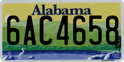AL license plate 6AC4658