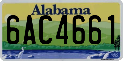 AL license plate 6AC4661