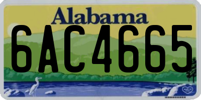AL license plate 6AC4665