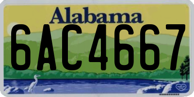 AL license plate 6AC4667