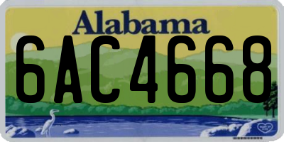 AL license plate 6AC4668