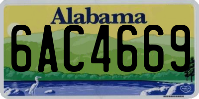 AL license plate 6AC4669
