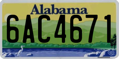 AL license plate 6AC4671