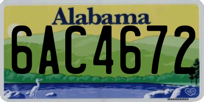 AL license plate 6AC4672