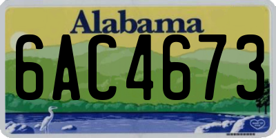 AL license plate 6AC4673
