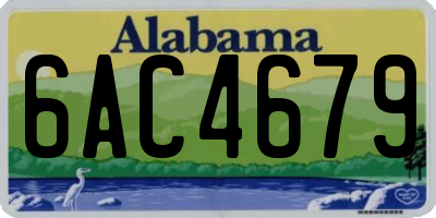 AL license plate 6AC4679