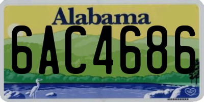 AL license plate 6AC4686