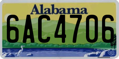 AL license plate 6AC4706