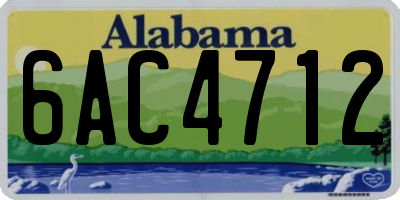 AL license plate 6AC4712