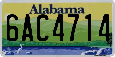 AL license plate 6AC4714