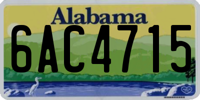 AL license plate 6AC4715