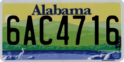 AL license plate 6AC4716