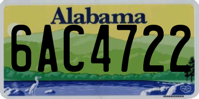 AL license plate 6AC4722