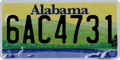 AL license plate 6AC4731