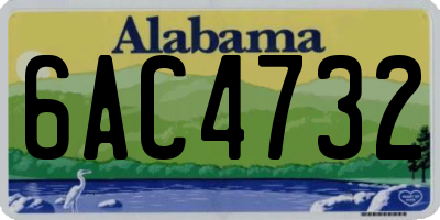 AL license plate 6AC4732