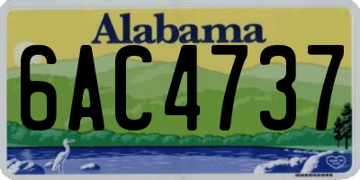 AL license plate 6AC4737