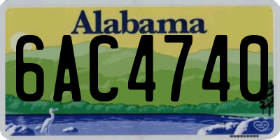 AL license plate 6AC4740
