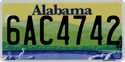 AL license plate 6AC4742