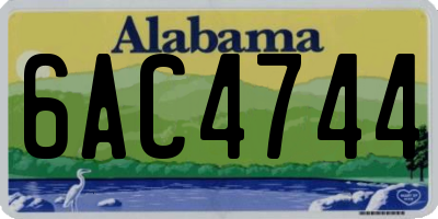 AL license plate 6AC4744