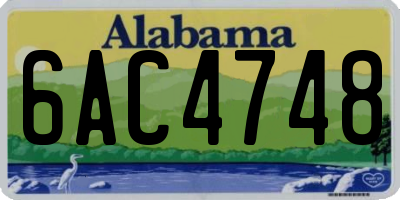 AL license plate 6AC4748
