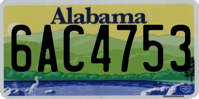 AL license plate 6AC4753
