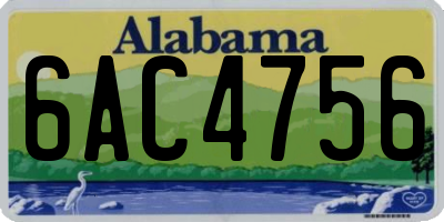 AL license plate 6AC4756