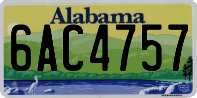 AL license plate 6AC4757