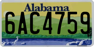 AL license plate 6AC4759