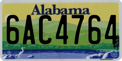 AL license plate 6AC4764