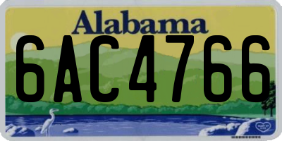 AL license plate 6AC4766