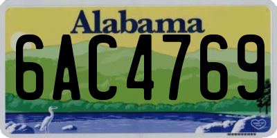 AL license plate 6AC4769