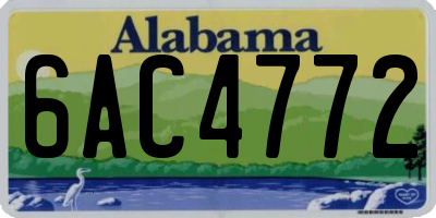 AL license plate 6AC4772