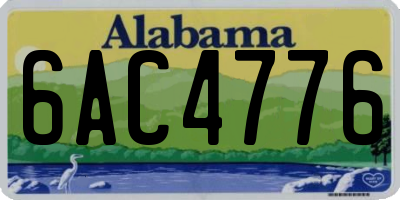 AL license plate 6AC4776