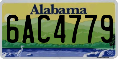 AL license plate 6AC4779