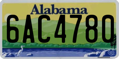 AL license plate 6AC4780