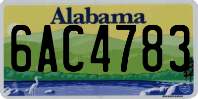 AL license plate 6AC4783