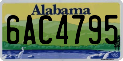AL license plate 6AC4795