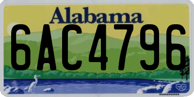 AL license plate 6AC4796