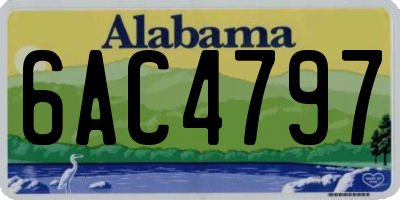 AL license plate 6AC4797