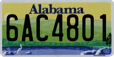 AL license plate 6AC4801
