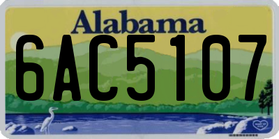 AL license plate 6AC5107