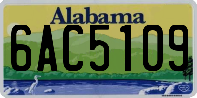AL license plate 6AC5109