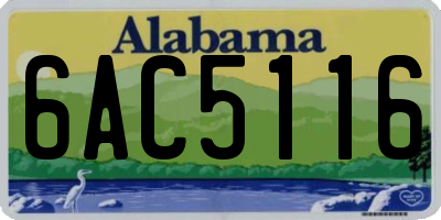AL license plate 6AC5116