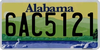 AL license plate 6AC5121