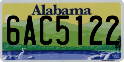 AL license plate 6AC5122