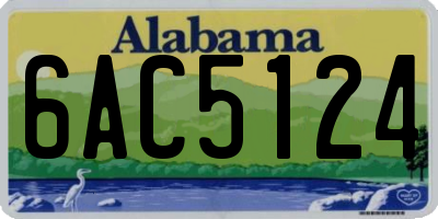 AL license plate 6AC5124