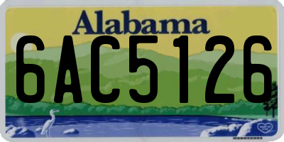 AL license plate 6AC5126